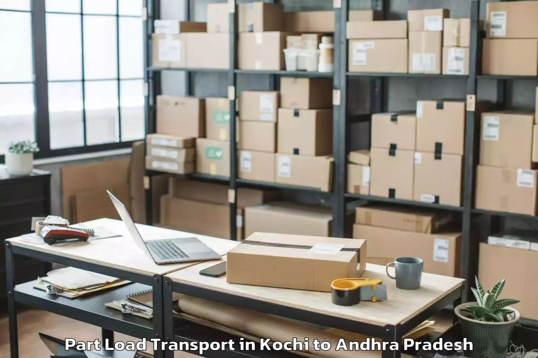 Reliable Kochi to Kasimkota Part Load Transport